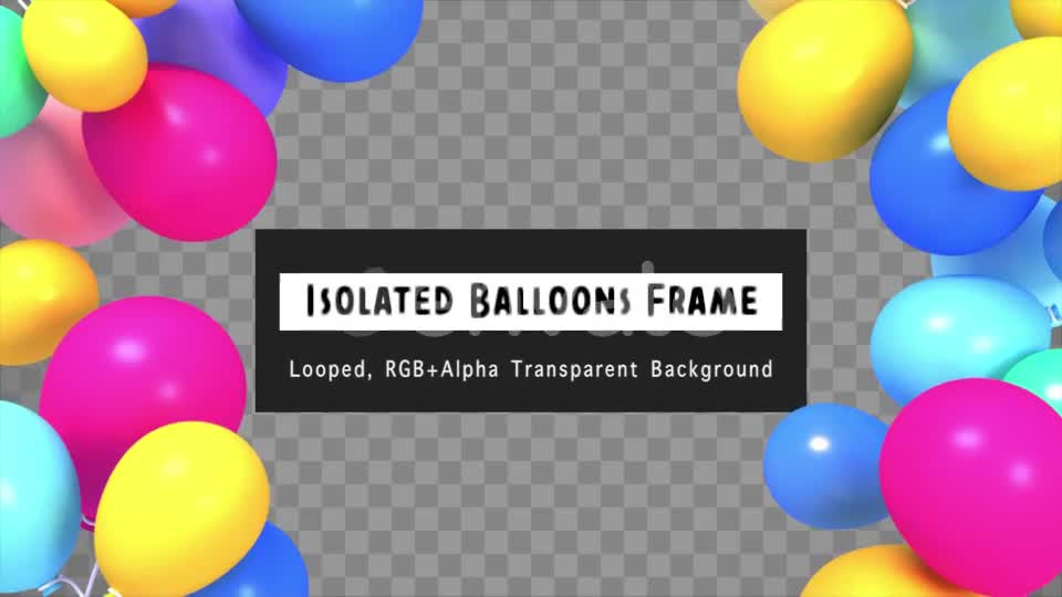 Isolated Balloons Frame Videohive 23853759 Motion Graphics Image 1