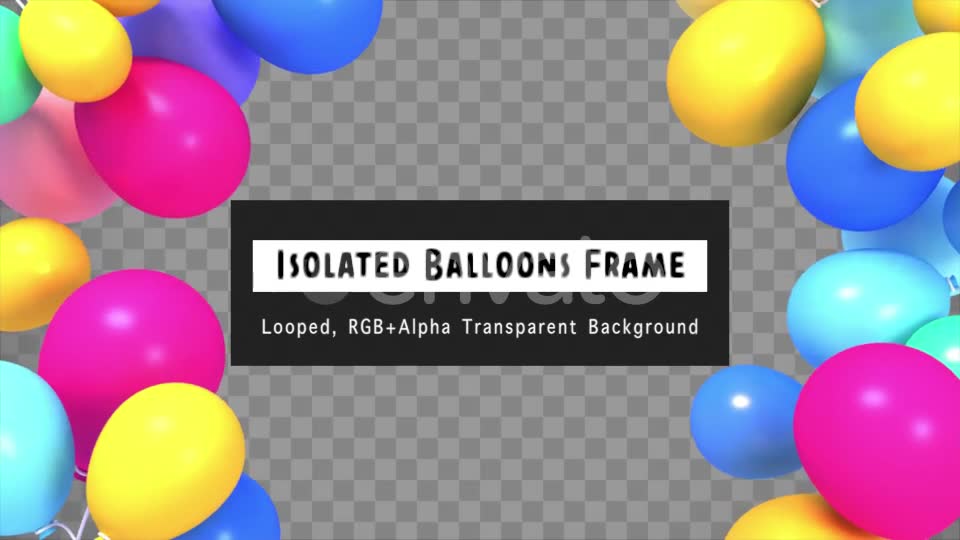 Isolated Balloons Frame Videohive 23853759 Motion Graphics Image 2