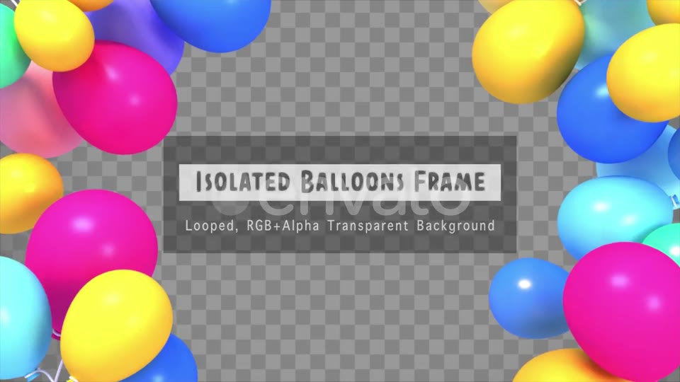 Isolated Balloons Frame Videohive 23853759 Motion Graphics Image 3
