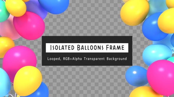 Isolated Balloons Frame - Videohive Download 23853759