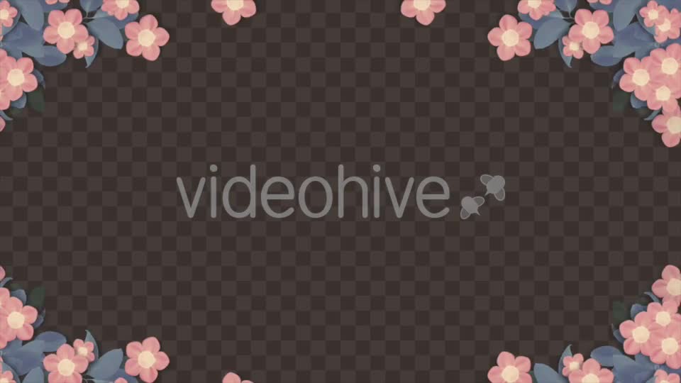 Isolated Blooming Flower Frame Videohive 19616939 Motion Graphics Image 1