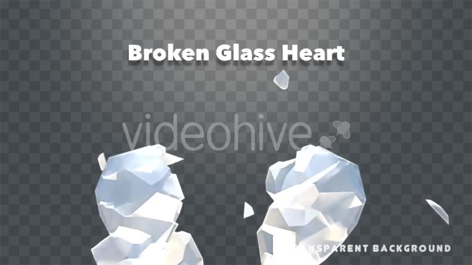 Isolated Broken Glass Heart Videohive 20442105 Motion Graphics Image 1
