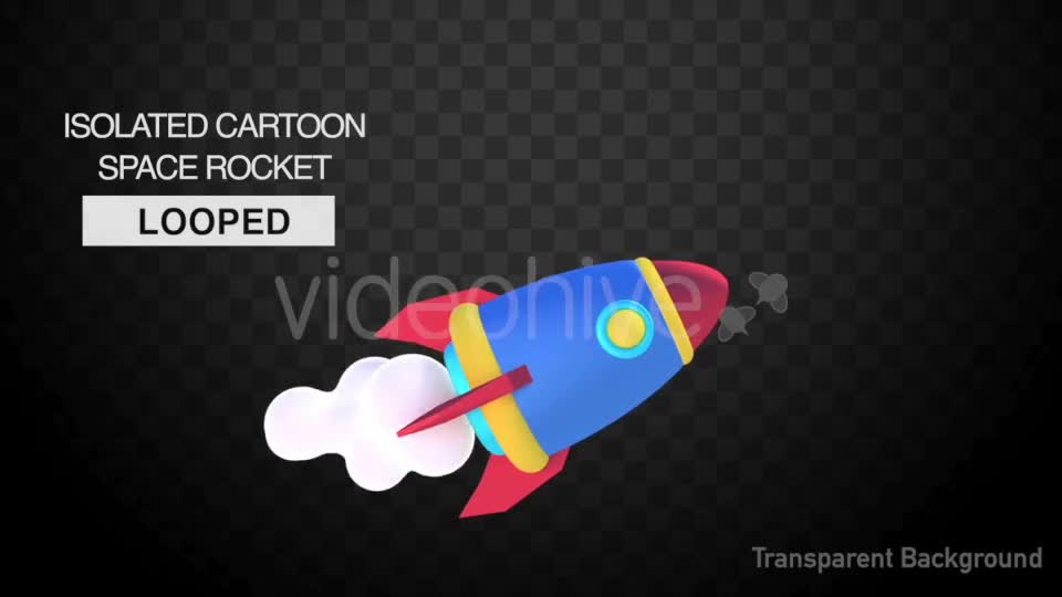 Isolated Cartoon Space Rocket Videohive 21455365 Motion Graphics Image 1
