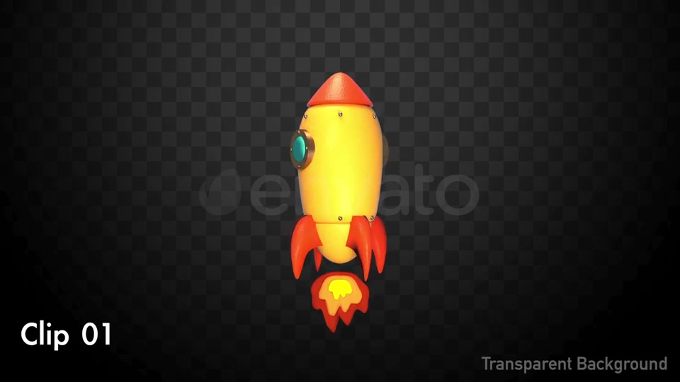 Isolated Cartoon Space Rocket II Videohive 22361690 Motion Graphics Image 6