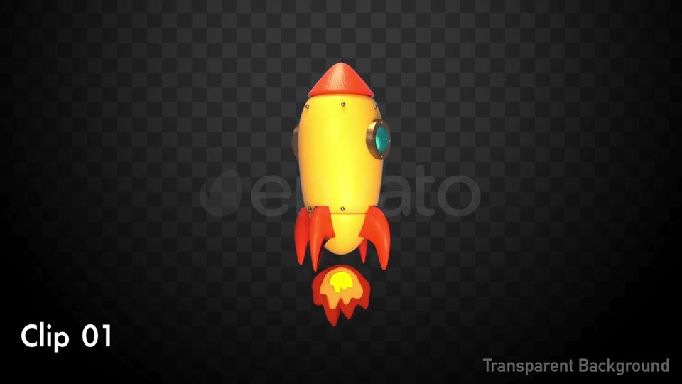 Isolated Cartoon Space Rocket II Videohive 22361690 Motion Graphics Image 7
