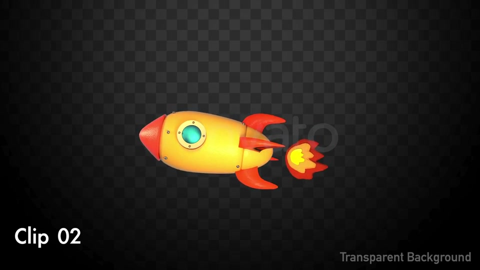 Isolated Cartoon Space Rocket II Videohive 22361690 Motion Graphics Image 8