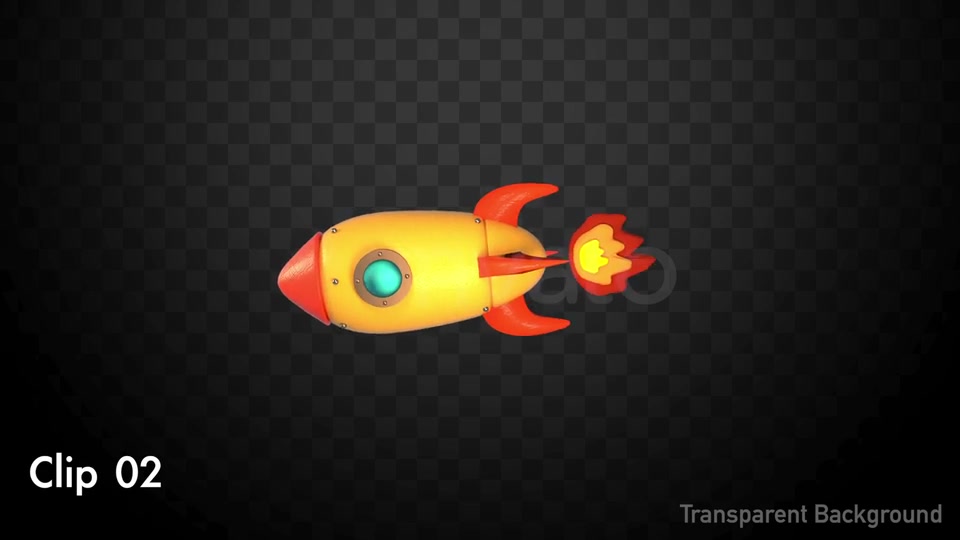 Isolated Cartoon Space Rocket II Videohive 22361690 Motion Graphics Image 9