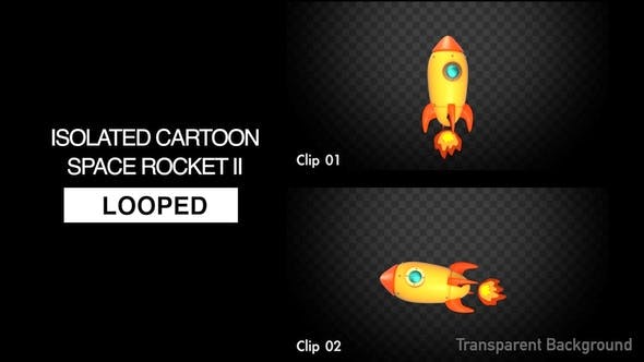 Isolated Cartoon Space Rocket II - Videohive 22361690 Download