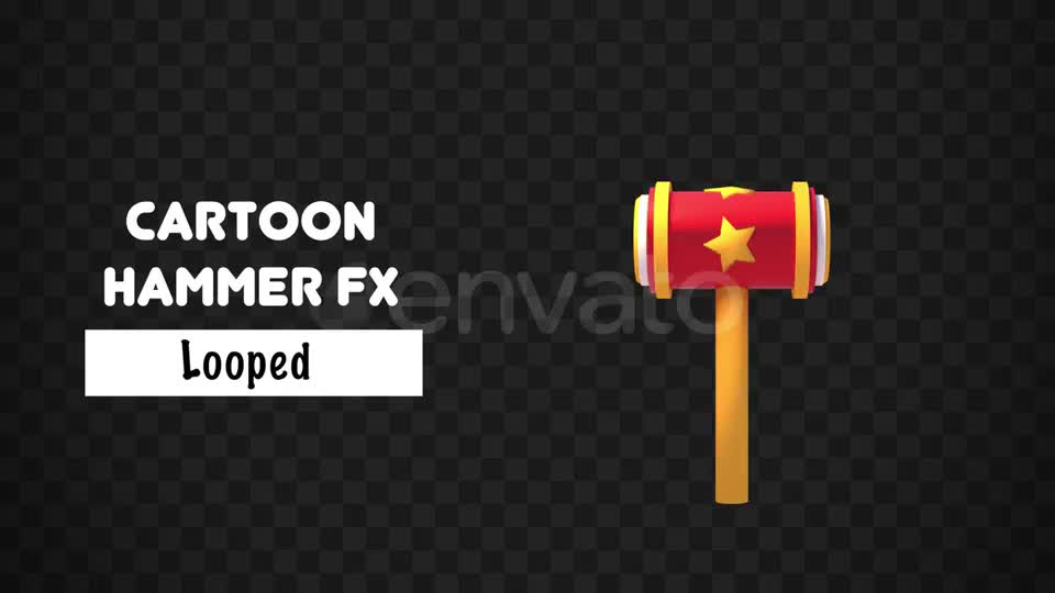 Isolated Comic Hammer FX Object Videohive 22436241 Motion Graphics Image 1