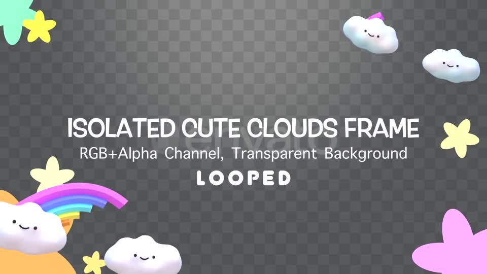 Isolated Cute Clouds Frame Videohive 22878130 Motion Graphics Image 1