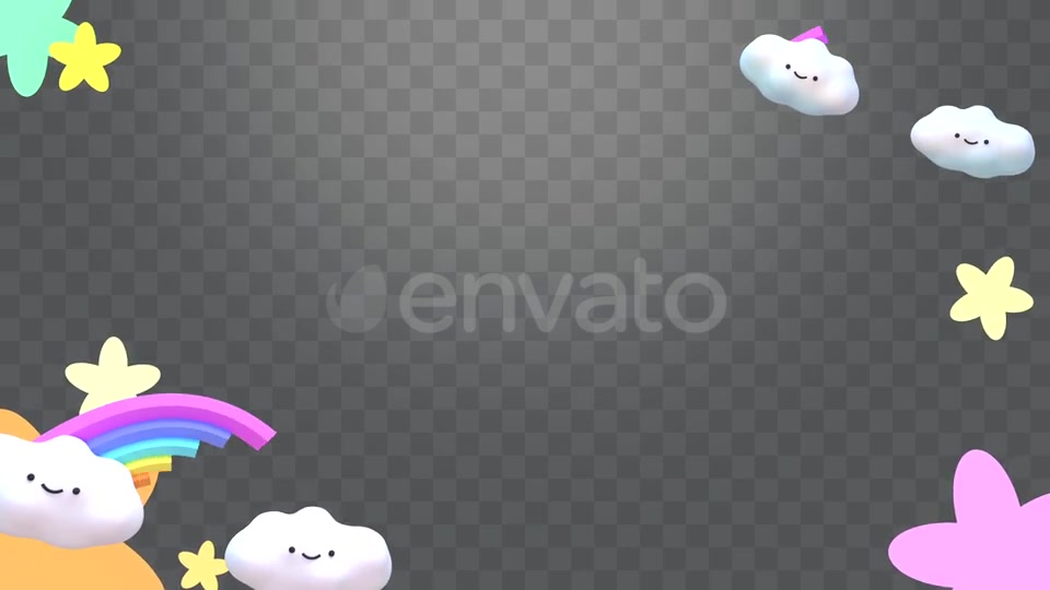 Isolated Cute Clouds Frame Videohive 22878130 Motion Graphics Image 9