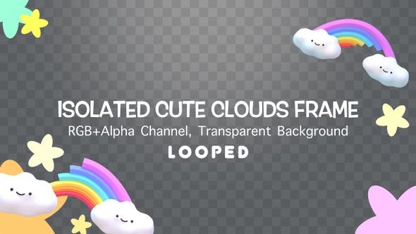 Isolated Cute Clouds Frame - Download Videohive 22878130