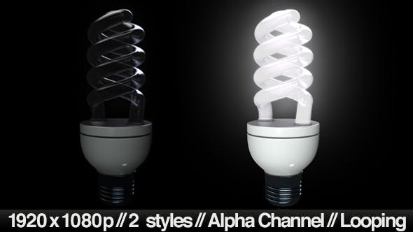 Isolated Energy Efficient Light Bulb 2 Styles - Videohive Download 4628866