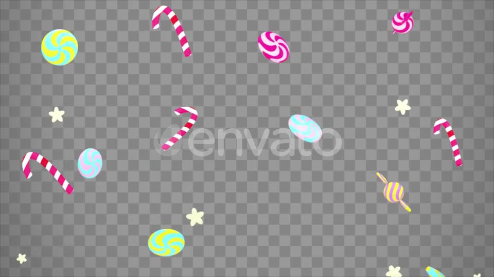 Isolated Falling Candies Overlay Videohive 24047708 Motion Graphics Image 1