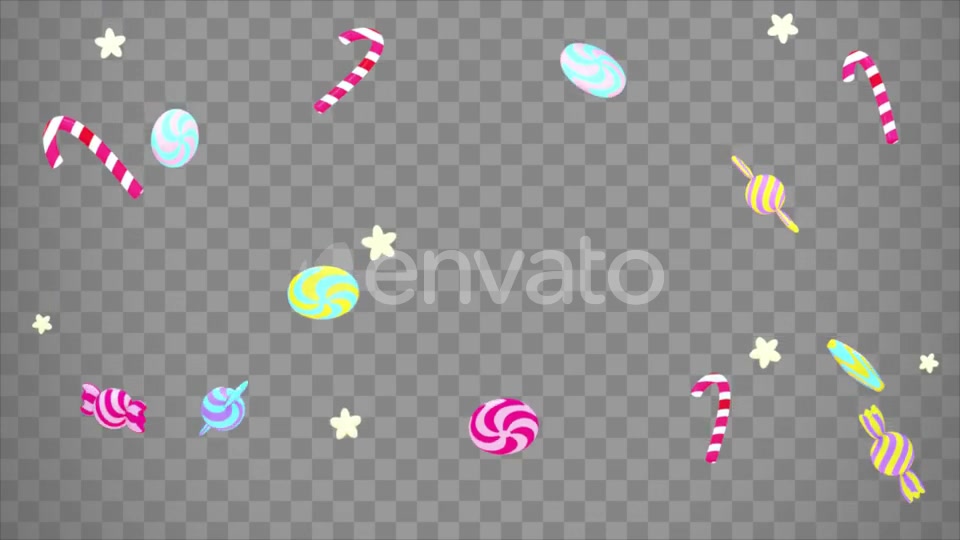 Isolated Falling Candies Overlay Videohive 24047708 Motion Graphics Image 3