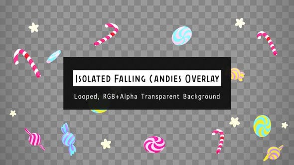 Isolated Falling Candies Overlay - Download 24047708 Videohive