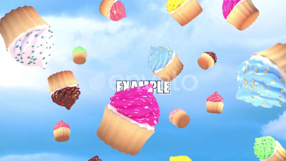 Isolated Falling Cupcakes Overlay Videohive 23806820 Motion Graphics Image 6