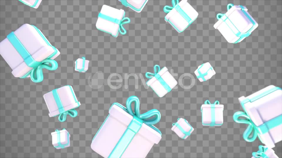 Isolated Falling Gift Boxes Overlay Videohive 24071597 Motion Graphics Image 1