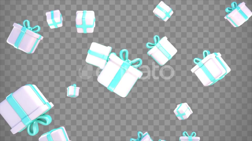 Isolated Falling Gift Boxes Overlay Videohive 24071597 Motion Graphics Image 2