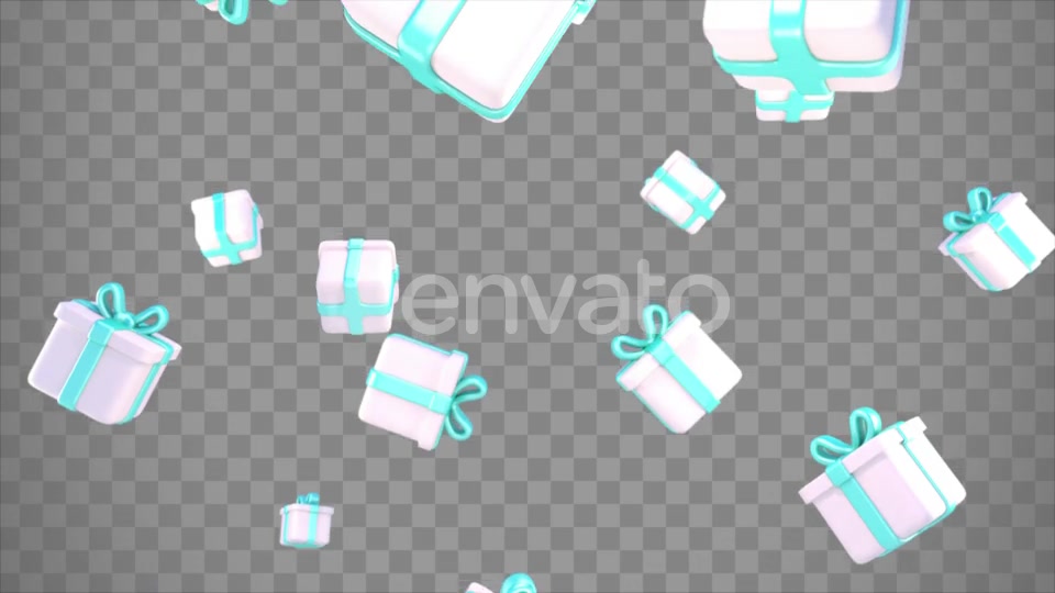Isolated Falling Gift Boxes Overlay Videohive 24071597 Motion Graphics Image 3