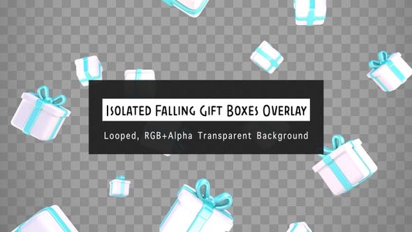 Isolated Falling Gift Boxes Overlay - Videohive 24071597 Download