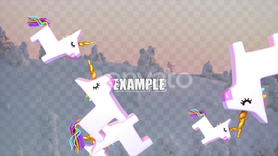 Isolated Falling Unicorn Pinatas Overlay Videohive 23673980 Motion Graphics Image 7