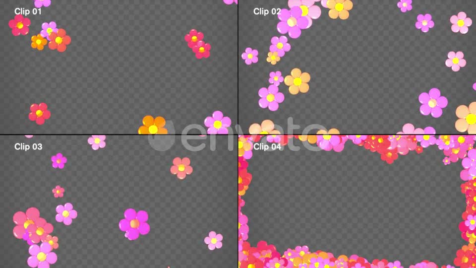 Isolated Flowers Overlays Pack Videohive 23393384 Motion Graphics Image 1