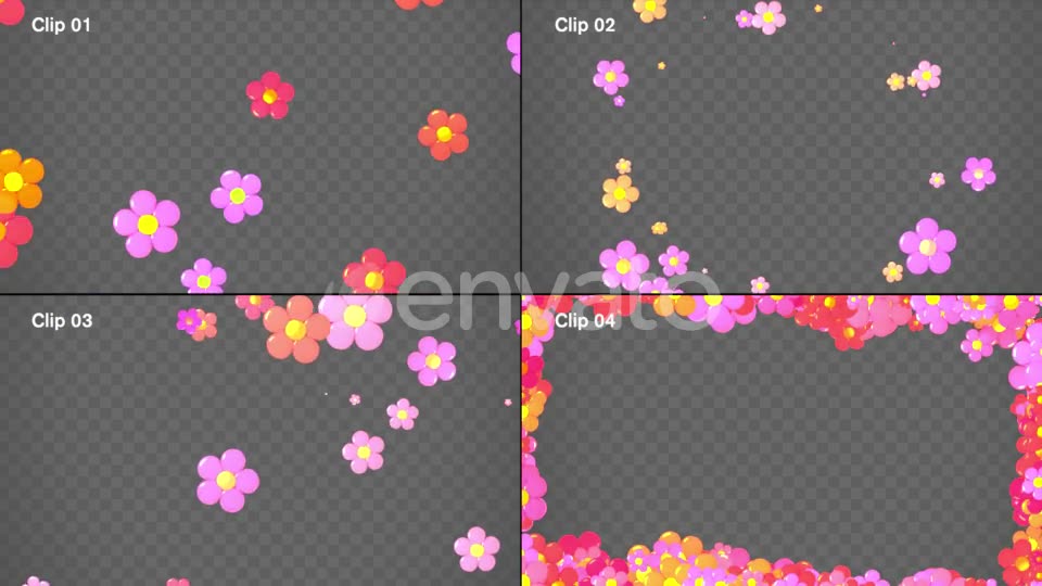 Isolated Flowers Overlays Pack Videohive 23393384 Motion Graphics Image 2