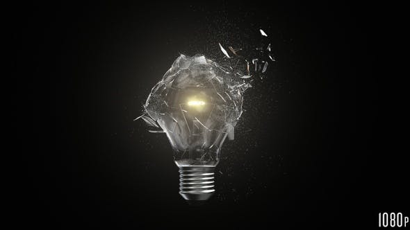Isolated Lightbulb Shattered - 23738807 Videohive Download
