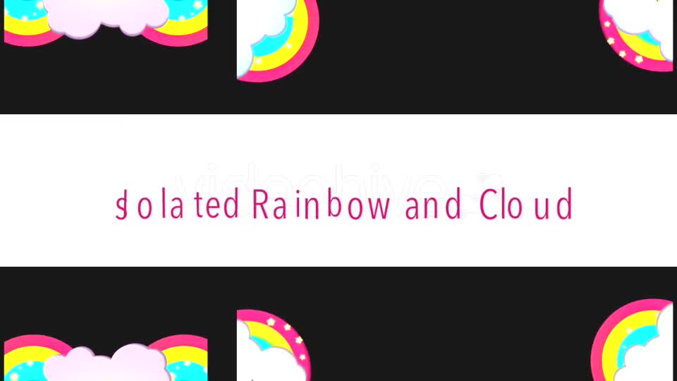 Isolated Rainbow and Cloud Objects Pack Videohive 19523275 Motion Graphics Image 1