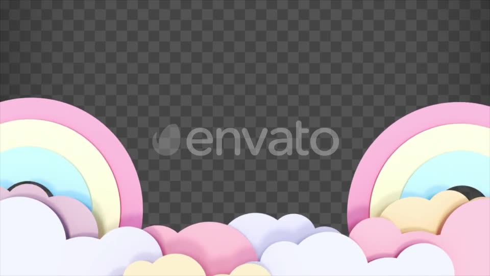 Isolated Rainbow Paper Frame Videohive 23365372 Motion Graphics Image 1