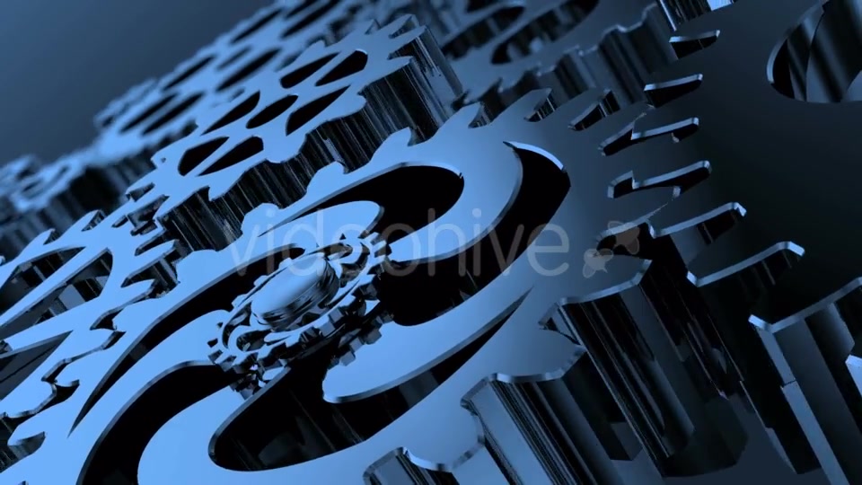 Isolated Rotating Blue Gears Videohive 20920214 Motion Graphics Image 4