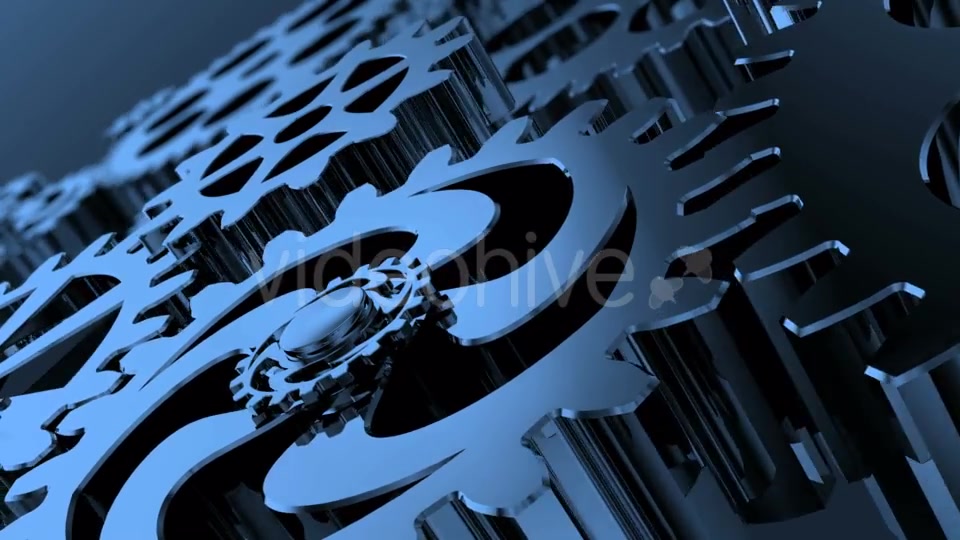 Isolated Rotating Blue Gears Videohive 20920214 Motion Graphics Image 5