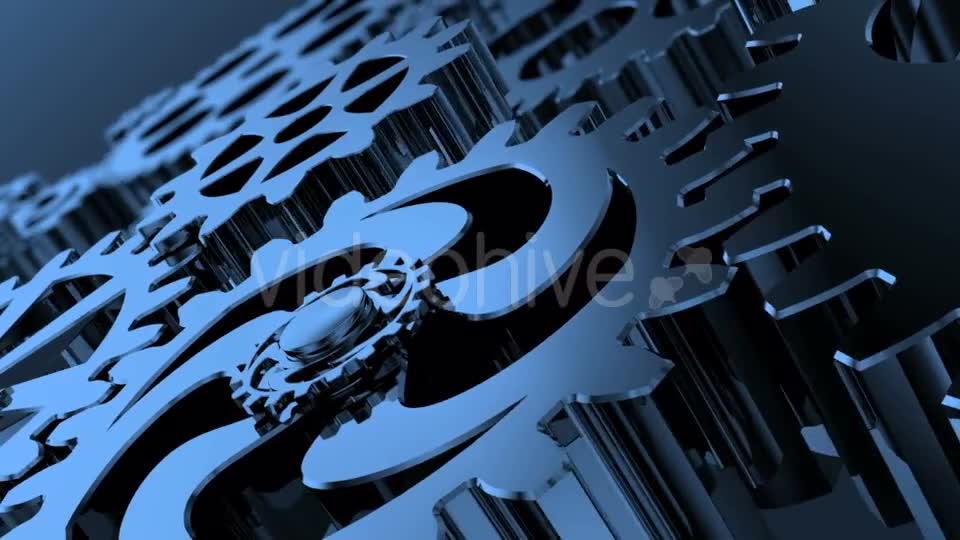 Isolated Rotating Blue Gears Videohive 20920214 Motion Graphics Image 7