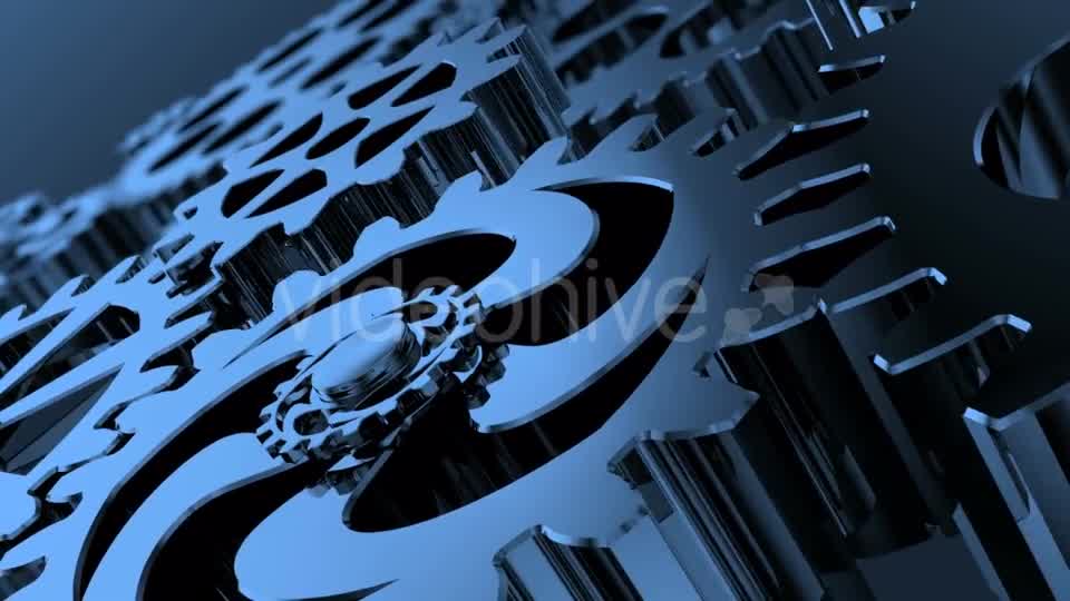 Isolated Rotating Blue Gears Videohive 20920214 Motion Graphics Image 8