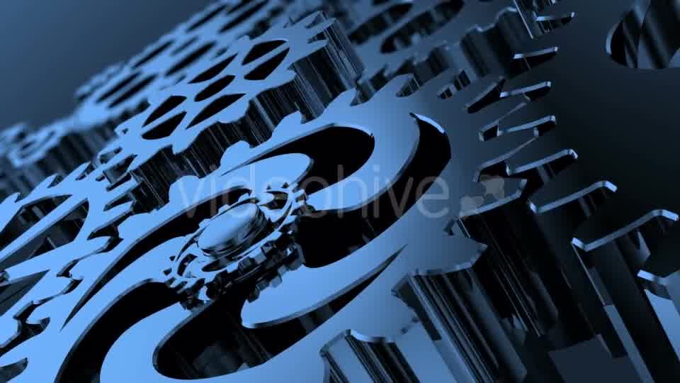 Isolated Rotating Blue Gears Videohive 20920214 Motion Graphics Image 9