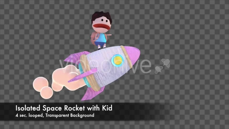 Isolated Space Rocket with Kid Videohive 19945594 Motion Graphics Image 1