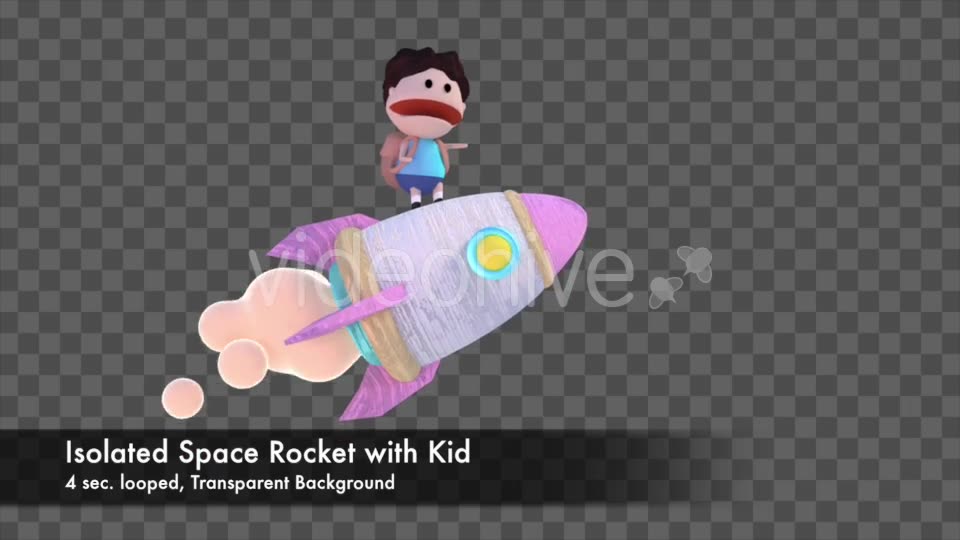 Isolated Space Rocket with Kid Videohive 19945594 Motion Graphics Image 2