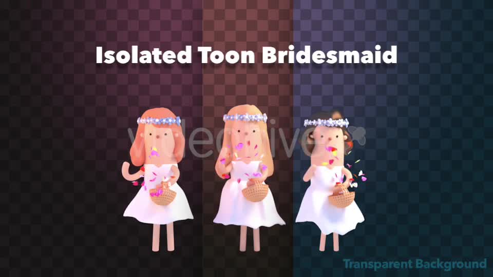 Isolated Toon Bridesmaid Videohive 20349334 Motion Graphics Image 1