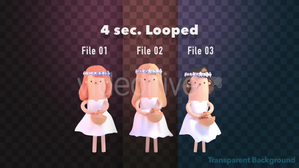 Isolated Toon Bridesmaid Videohive 20349334 Motion Graphics Image 2