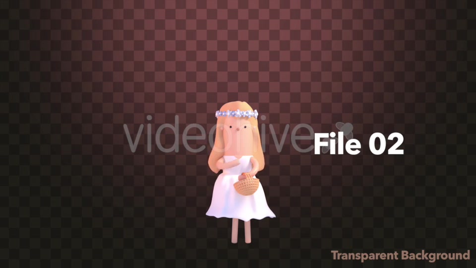 Isolated Toon Bridesmaid Videohive 20349334 Motion Graphics Image 7