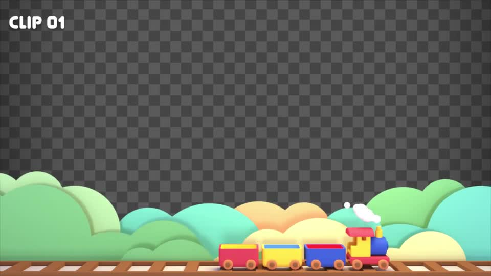 Isolated Toy Train Frame Videohive 23656023 Motion Graphics Image 1