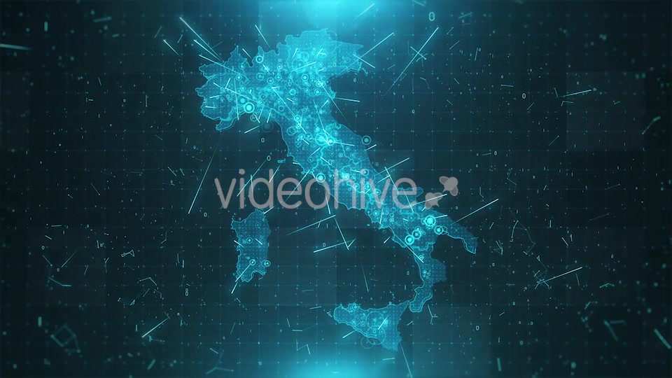 Italy Map Background Cities Connections Videohive 18526246 Motion Graphics Image 5