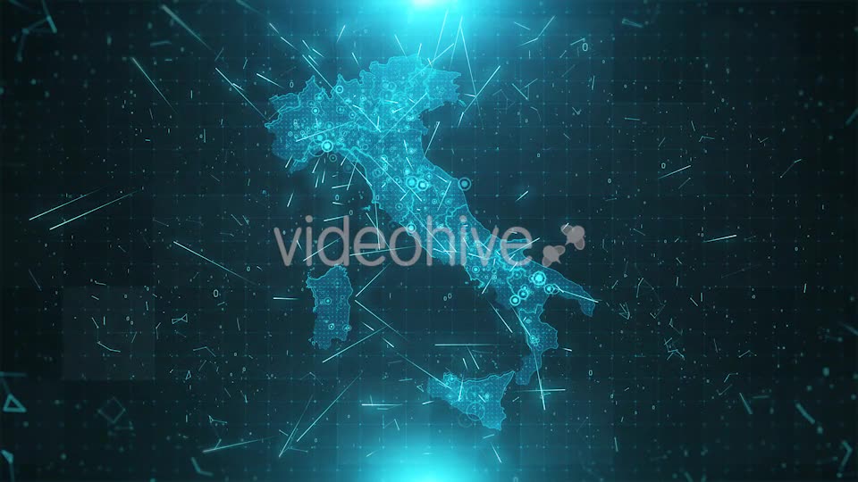 Italy Map Background Cities Connections Videohive 18526246 Motion Graphics Image 9