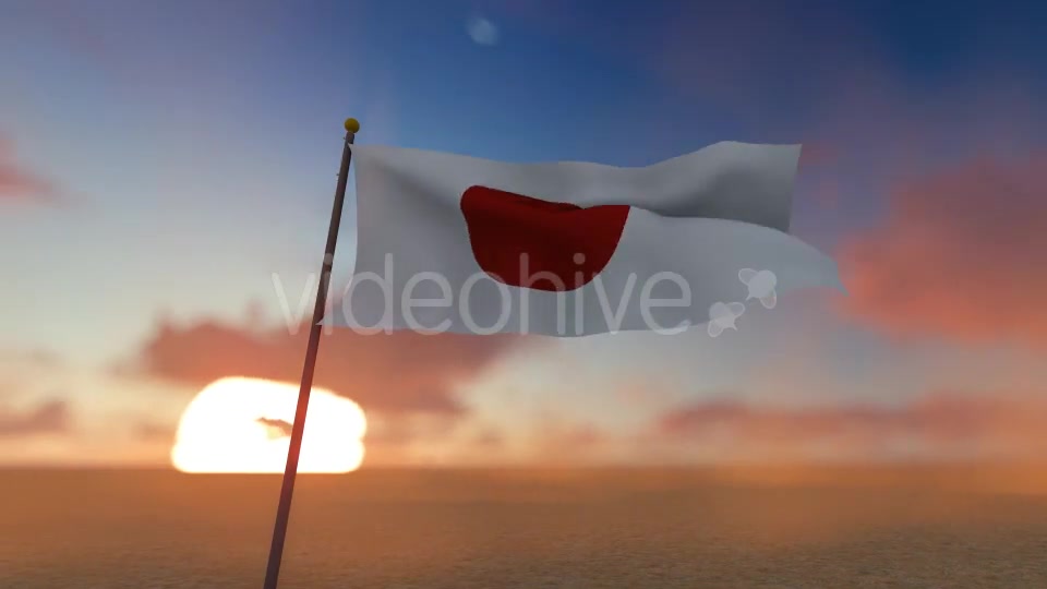 Japan Flag and Walking Man Videohive 19500925 Motion Graphics Image 6