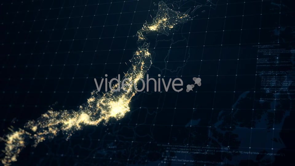 Japan Map at Night 4K Videohive 19428878 Motion Graphics Image 9