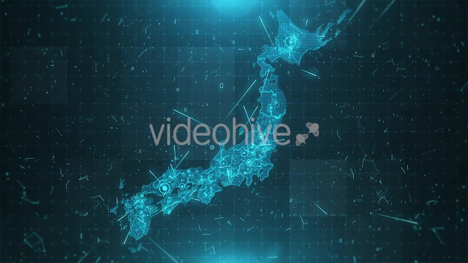 Japan Map Background Cities Connections 4K Videohive 18445529 Motion Graphics Image 4