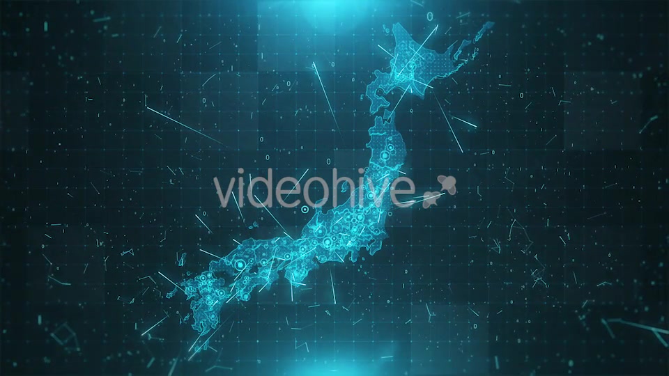 Japan Map Background Cities Connections 4K Videohive 18445529 Motion Graphics Image 5