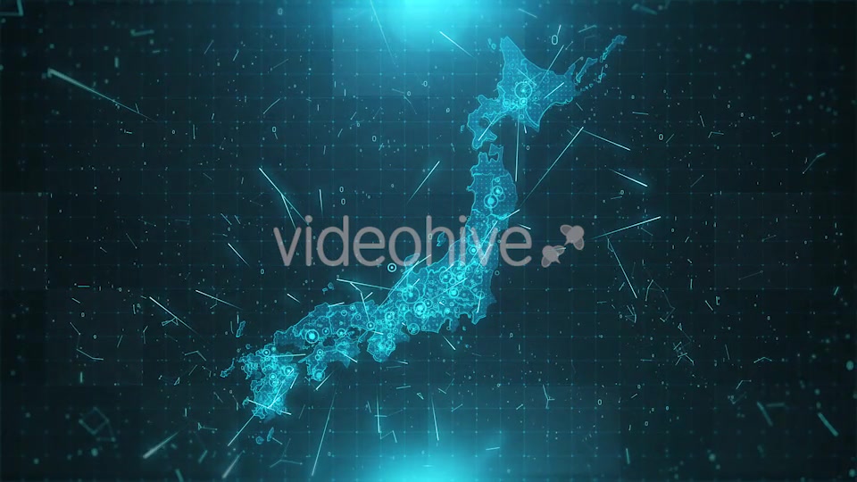 Japan Map Background Cities Connections 4K Videohive 18445529 Motion Graphics Image 6