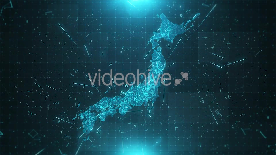 Japan Map Background Cities Connections 4K Videohive 18445529 Motion Graphics Image 7